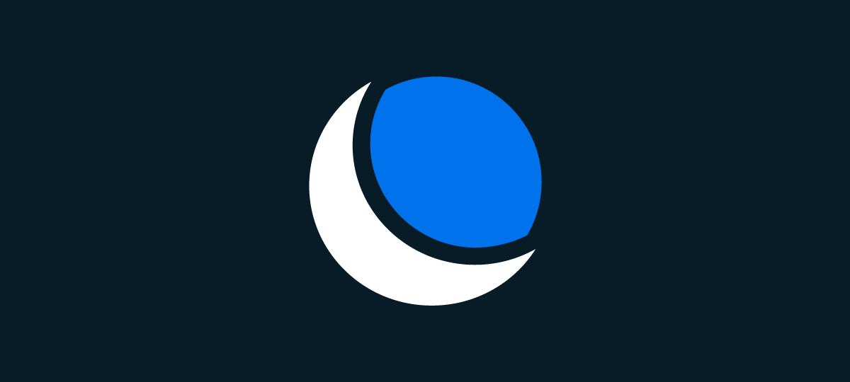Dreamhost logo - White mark on dark blue background